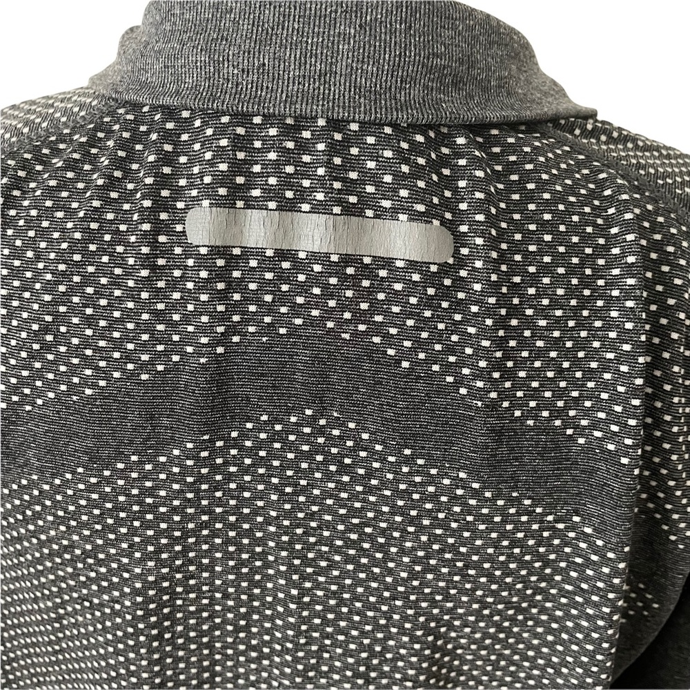 Fila Sports Running Fitted Heather Grey Polka Dot 1/4 Zip Pullover Men's Medium - Picture 6 of 6